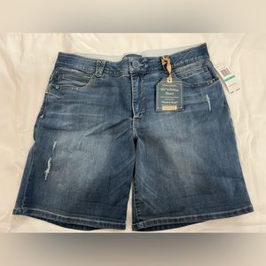 "ab" solution high rise Bermuda denim shorts